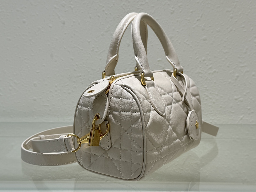 Dior Groove 20 Bag White Macrocannage Calfskin